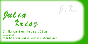 julia krisz business card